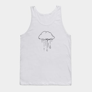 cloud love, cute cloud ,just distribute love , black line art Tank Top